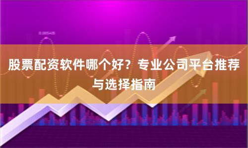 股票配资软件哪个好？专业公司平台推荐与选择指南